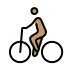 person biking, medium skin tone